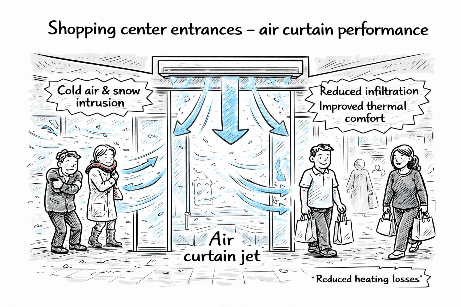 Large space: airflow and supply