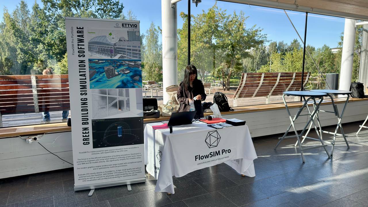 ETTViQ and FlowSIM Pro exhibition stand at BuildSim Nordic 2026